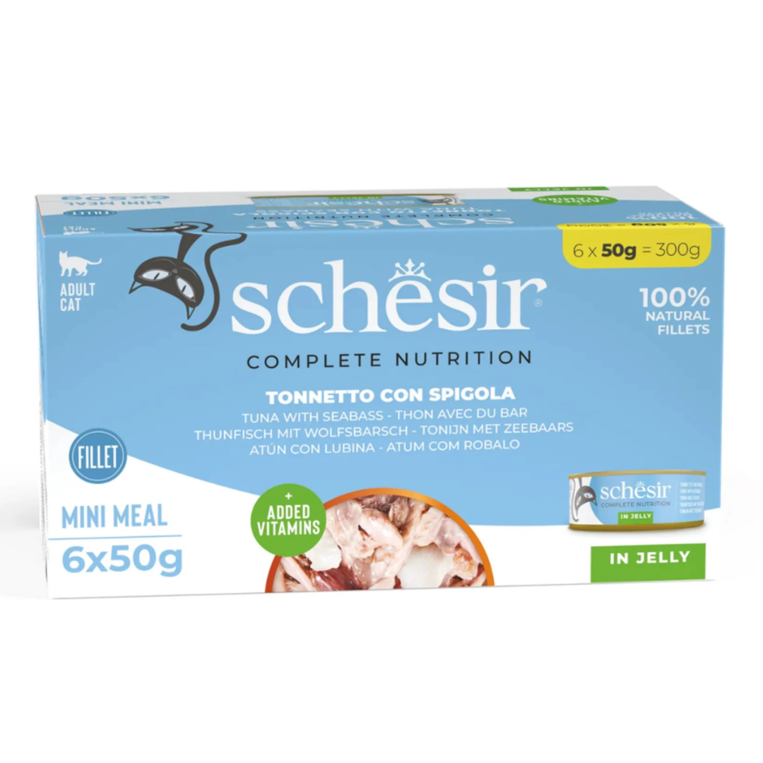 Website_background_-_2026-04-05T125415.386.png Schesir Cat Tuna & Seabass 6 x 50g - Image 1