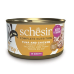 Schesir Cat Tuna Chicken & Rice in Broth 85g Tin