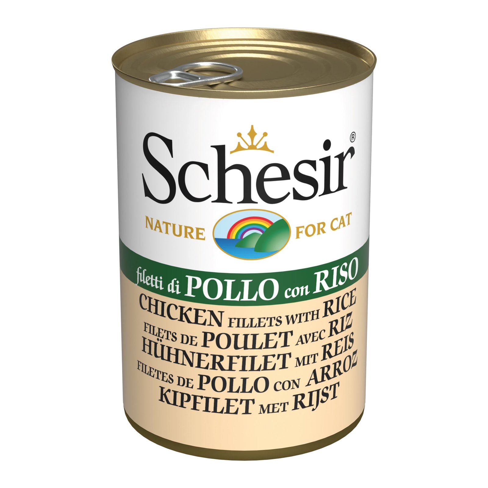 bi0q0mm1fcfccbxraepr.jpg Schesir Cat Chicken & Rice 140g Tin - Image 1