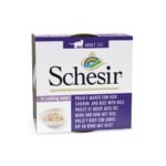 Schesir Cat Chicken Beef & Rice 85g Tin
