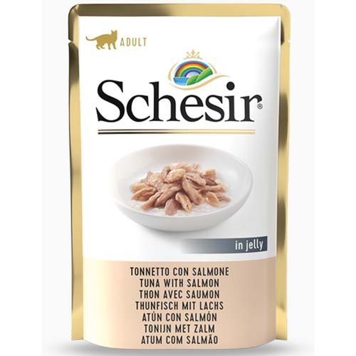 schesirtunasalmon.jpg Schesir Cat Tuna & Salmon in Jelly 85g Pouch - Image 1